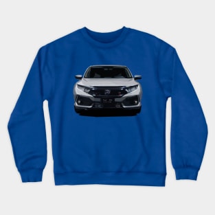 Sleek White Honda Civic Vector Art Tee Crewneck Sweatshirt